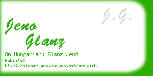 jeno glanz business card