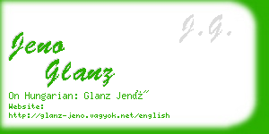jeno glanz business card